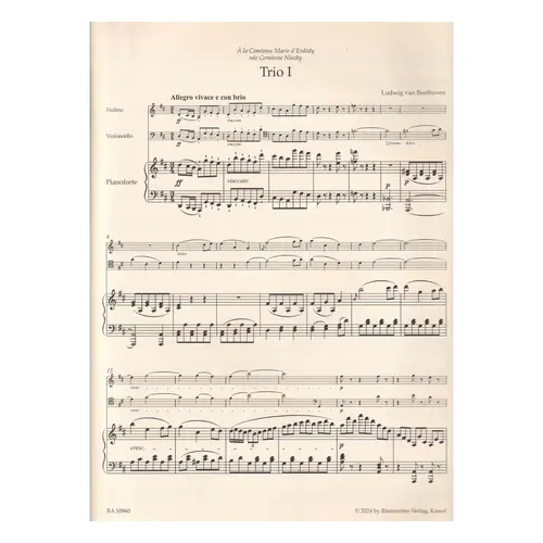 Trios fur Klavier, Violine und Violoncello op. 70