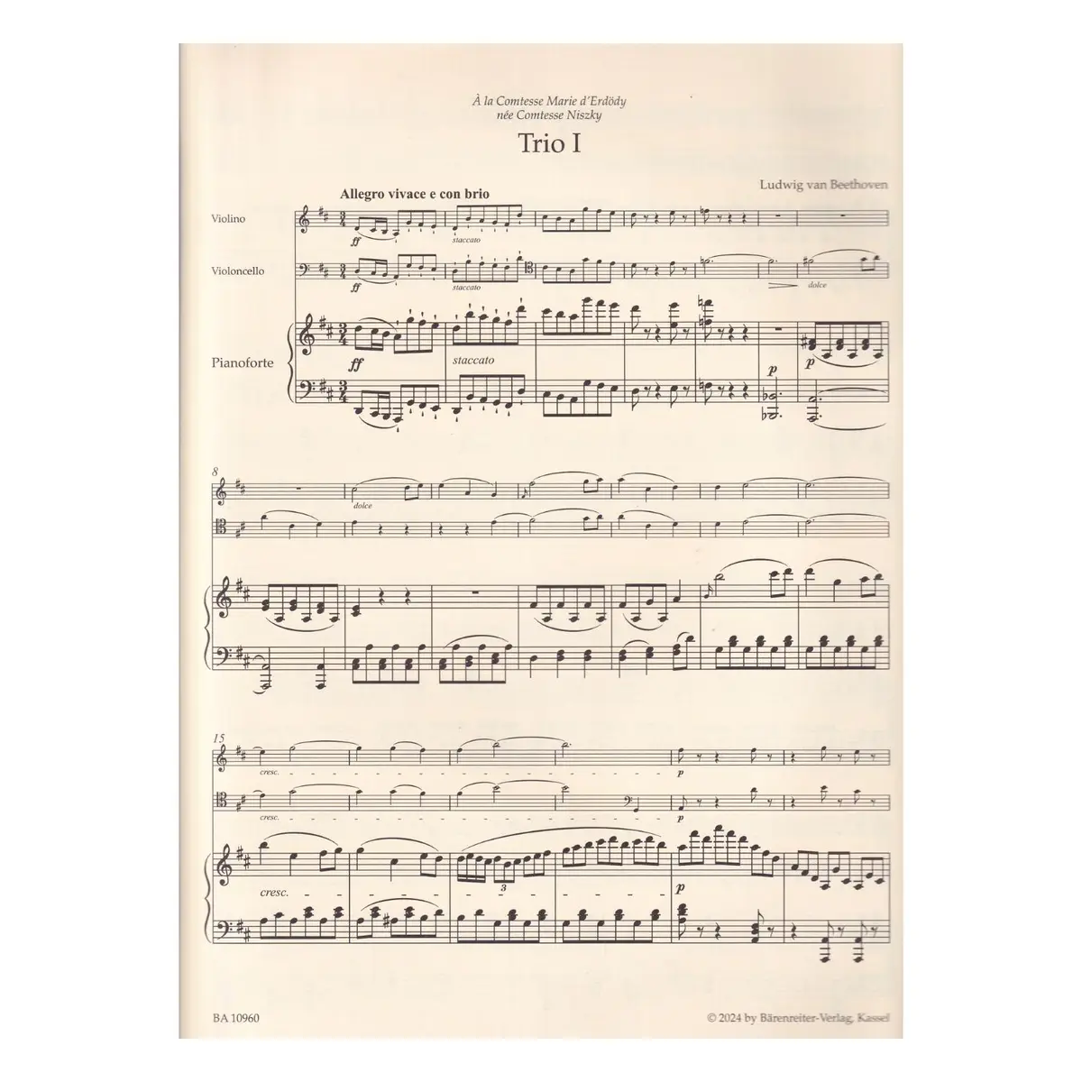 Trios fur Klavier, Violine und Violoncello op. 70