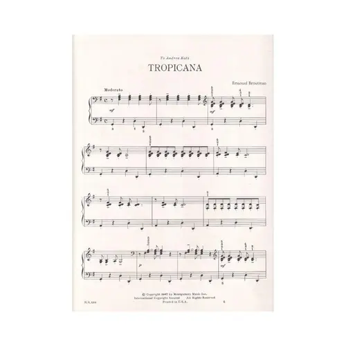 Tropicana for piano