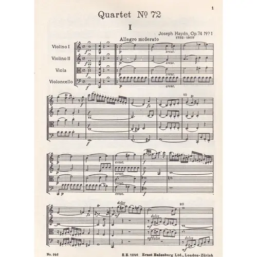 String Quartet C Major - Op.74 N.1