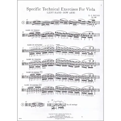 Specific technical Exercises (left hand - bow arm) for viola