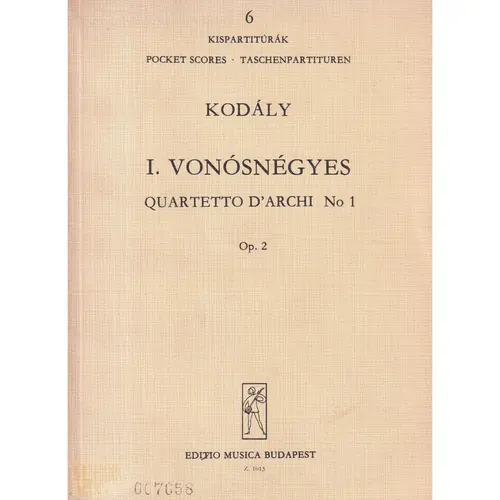 I.Vonosnegyes (Quarteto De Cordas N.1)