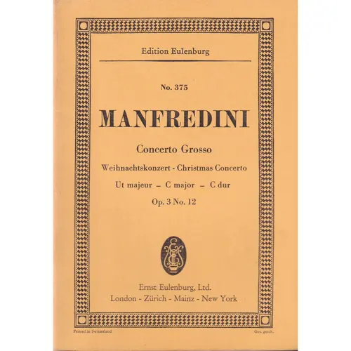 Concerto Grosso C Dur Op.3 N.12   Weihnachtskonzer