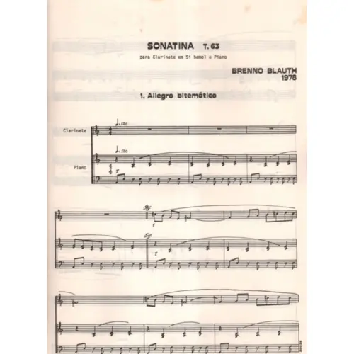 Sonatina T.63 Para Clarinete