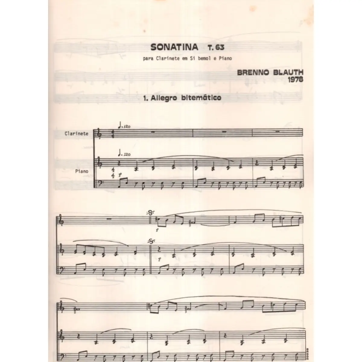 Sonatina T.63 Para Clarinete