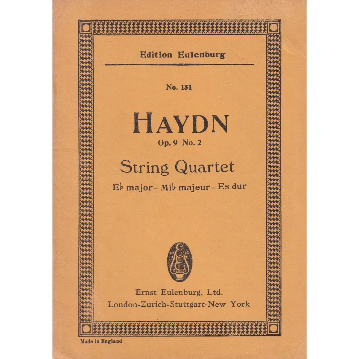String Quartet Eb Maj.- Op.9 N.2