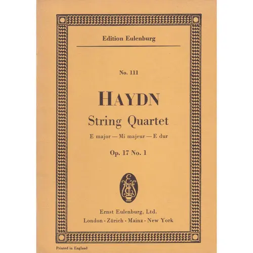 String Quartet E Maj.-Op.17 N.1