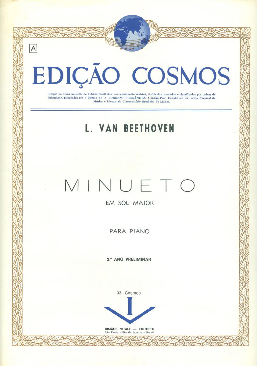 Minueto em Sol Maior para piano