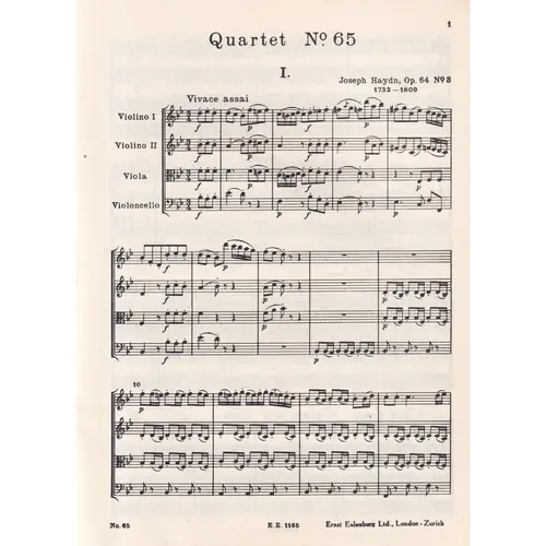 String Quartet Bb Major - Op.64 N.3