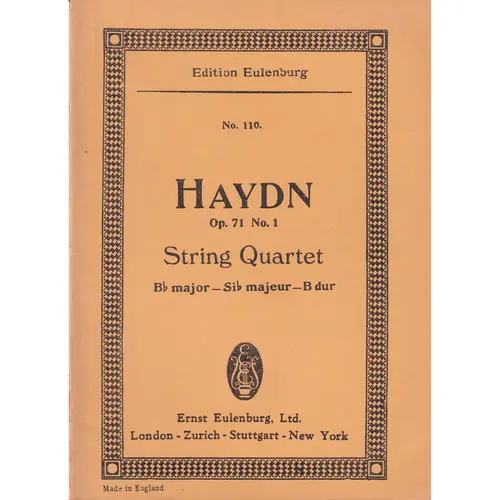 String Quartet Bb Major - Op.71 N.1