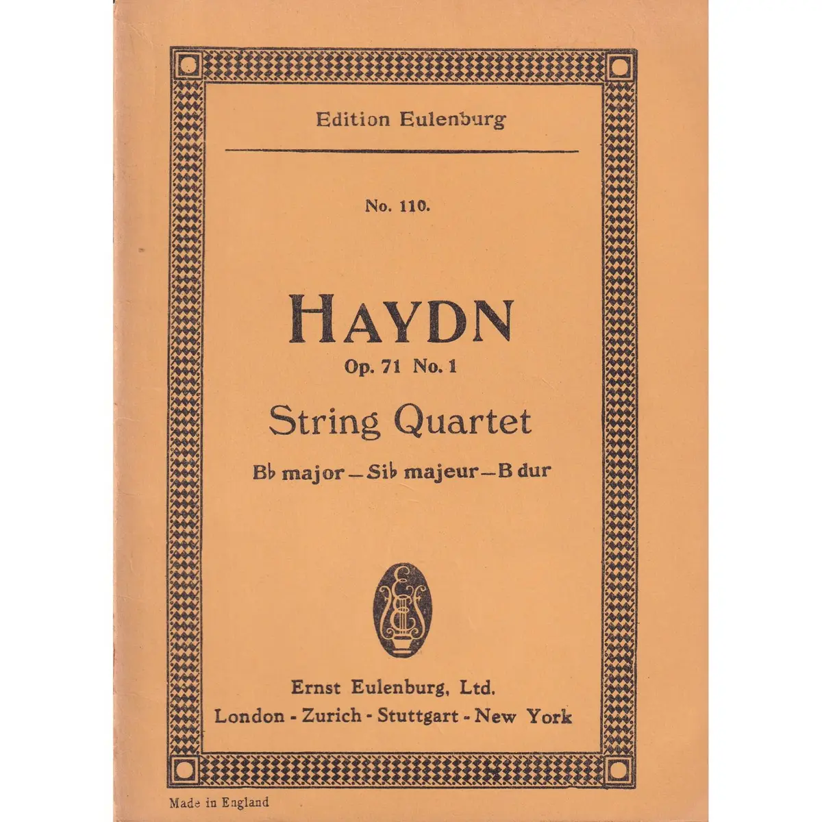 String Quartet Bb Major - Op.71 N.1