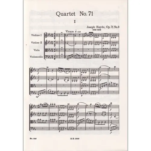 String Quartet Eb Maj.- Op.71 N.3