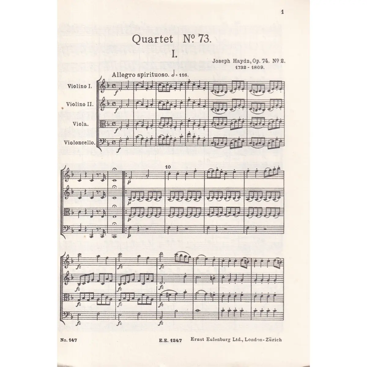 String Quartet F Major - Op.74 N.2