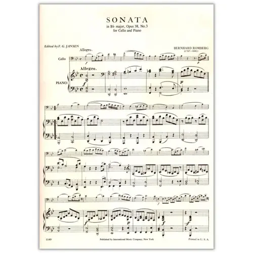 Sonata In B Flat Maj. - Op.38 N.3