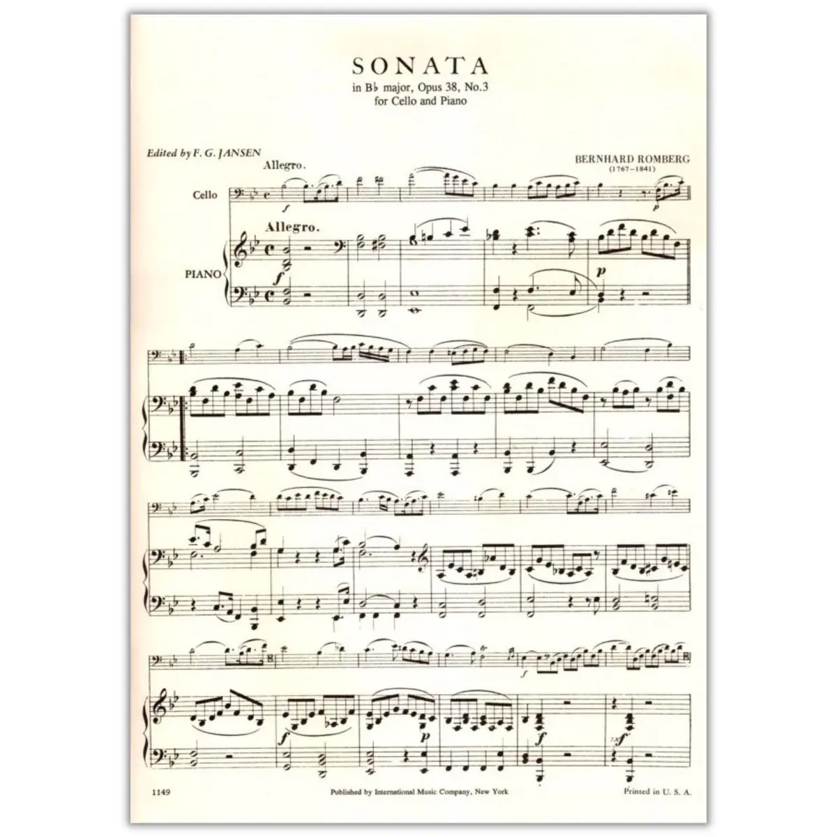 Sonata In B Flat Maj. - Op.38 N.3