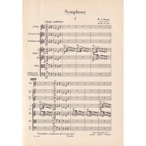 Symphony C Major  Kv 200