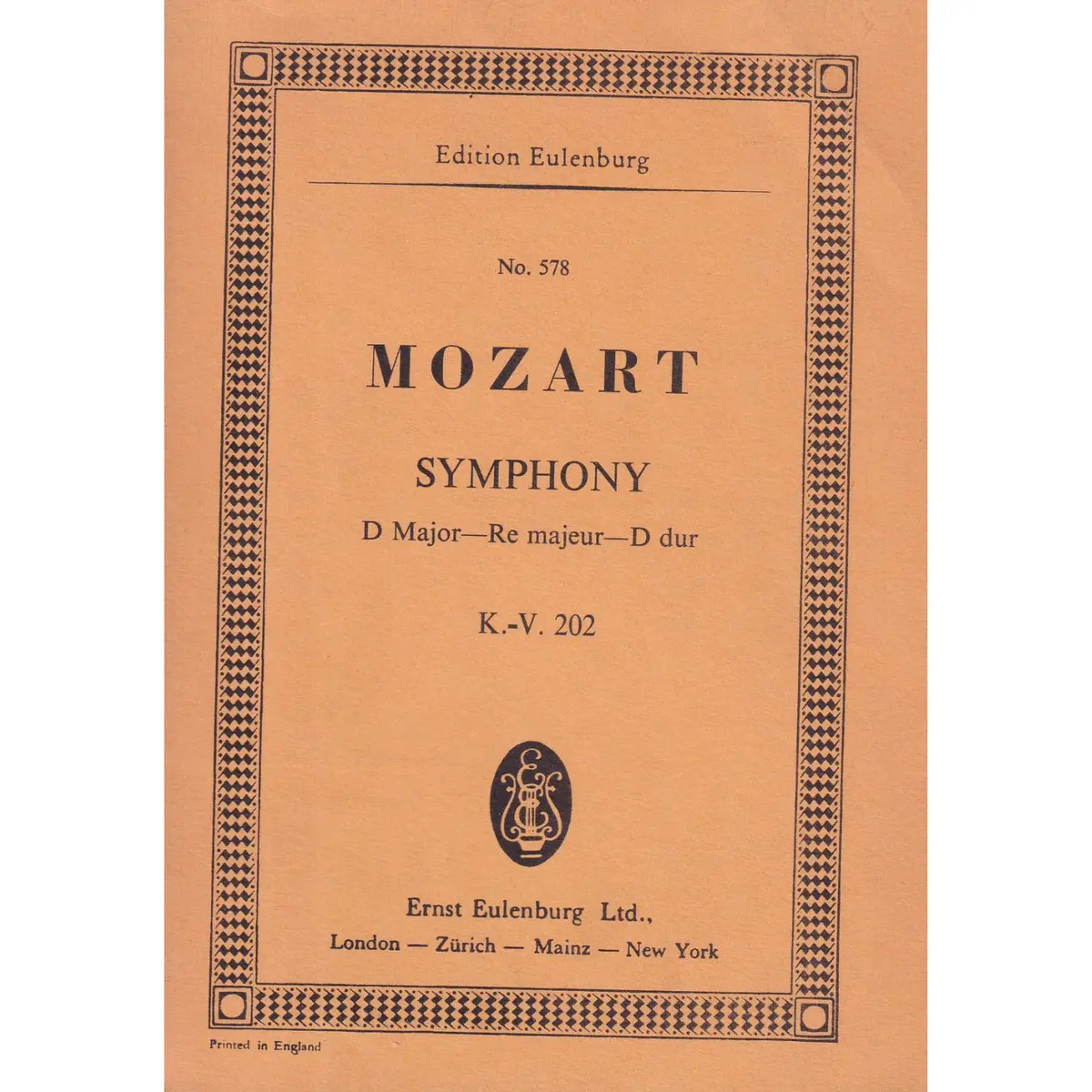 Symphony D Maj. Kv 202