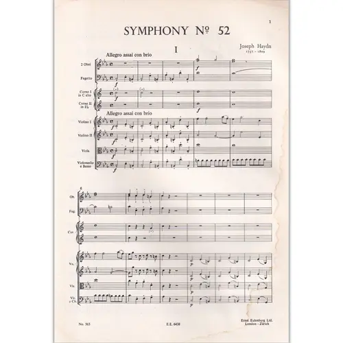 Symphony N.52 C Minor