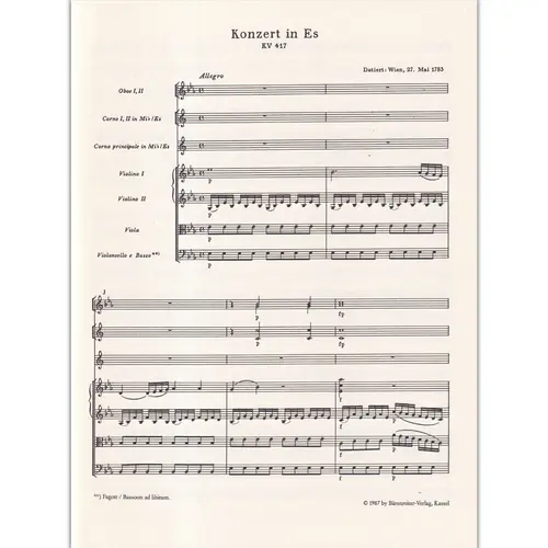 Konzert In Es Fur Horn-Kv 417