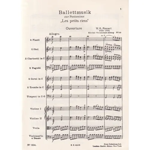 Ballettmusik Kv 10   Les Petits Riens