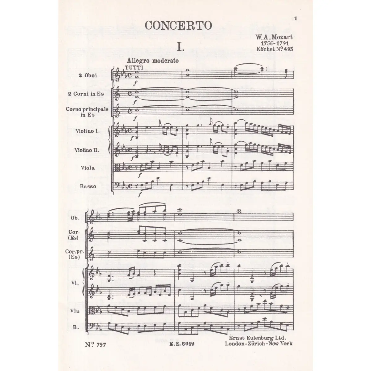 Horn Concerto Mib Maj.-Kv 495