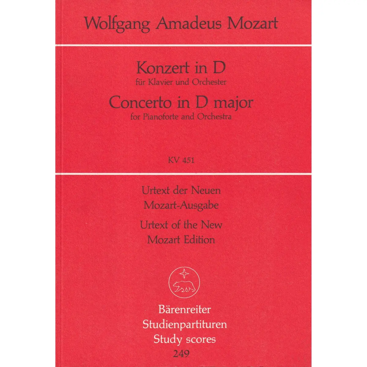 Konzert In D Fur Klavier  Kv 451