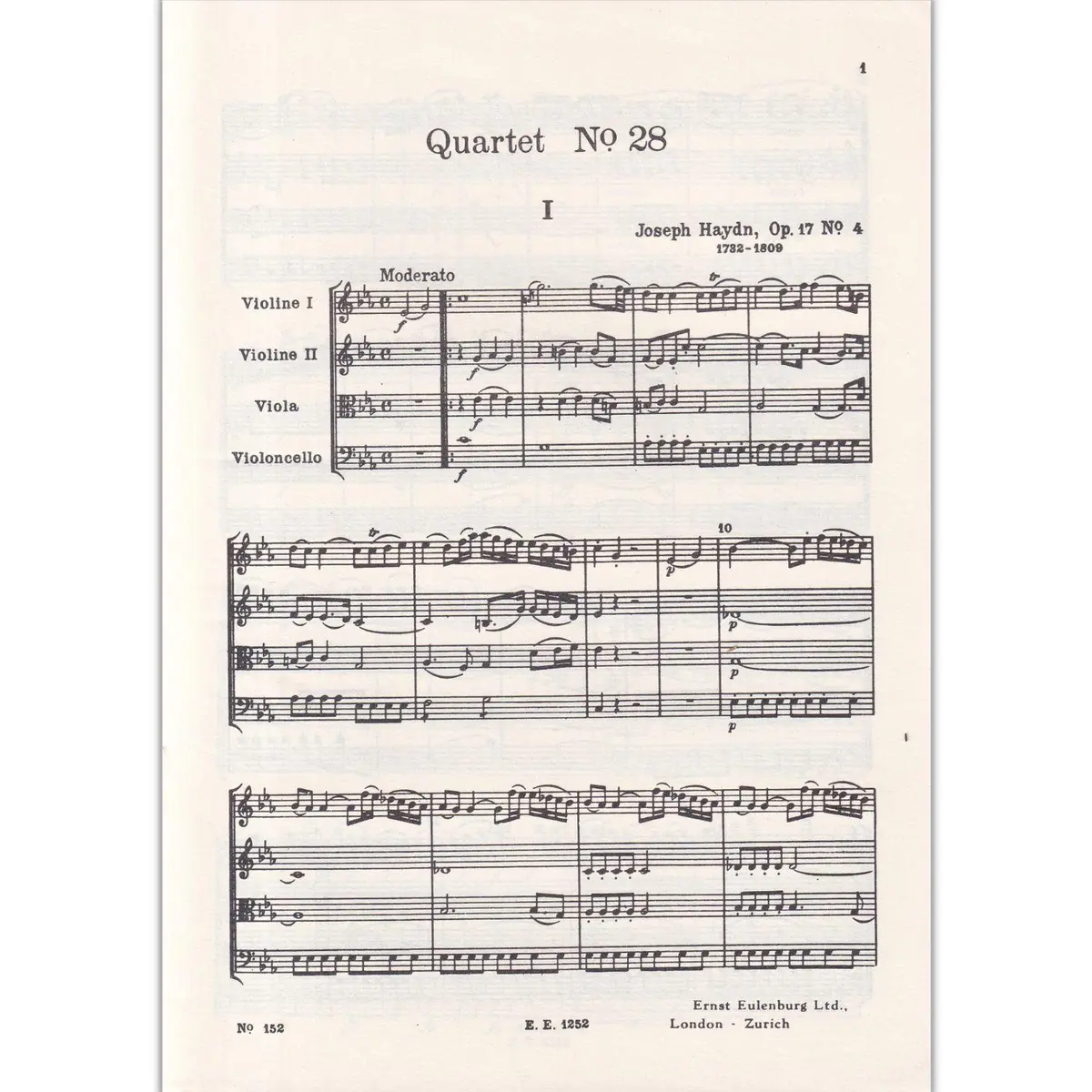 String Quartet C Minor - Op.17 N.4