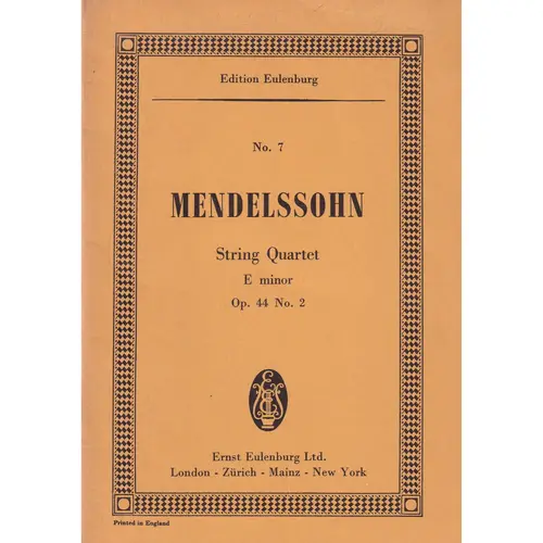 String Quartet E Min. -Op.44 N.2