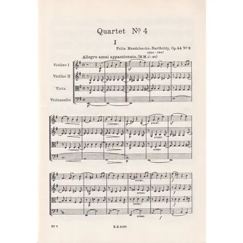 String Quartet E Min. -Op.44 N.2