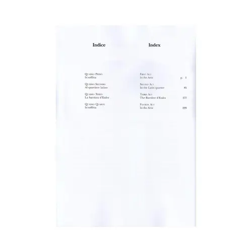 La Boheme - Vocal Score
