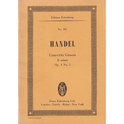 Concerto Grosso D Min -Op.3 N.5