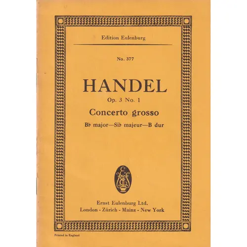 Concerto Grosso Bb Major - Op.3 N.1