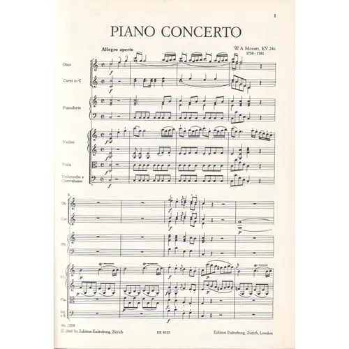 Piano Concerto C Major - Kv 246