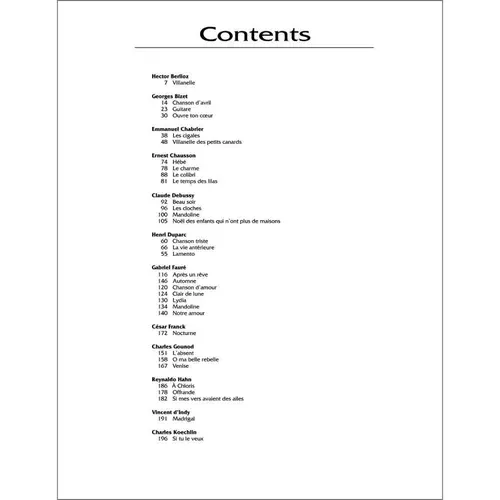 The French Song Anthology  (High Voice)