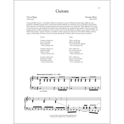 The French Song Anthology  (High Voice)
