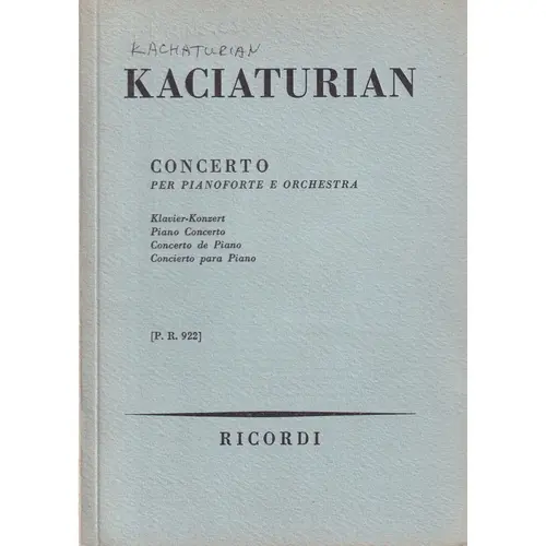 Concerto Per Piano E Orq. (partitura de bolso)
