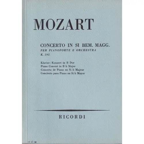 Concerto In Si B Mag.-K 595-Piano