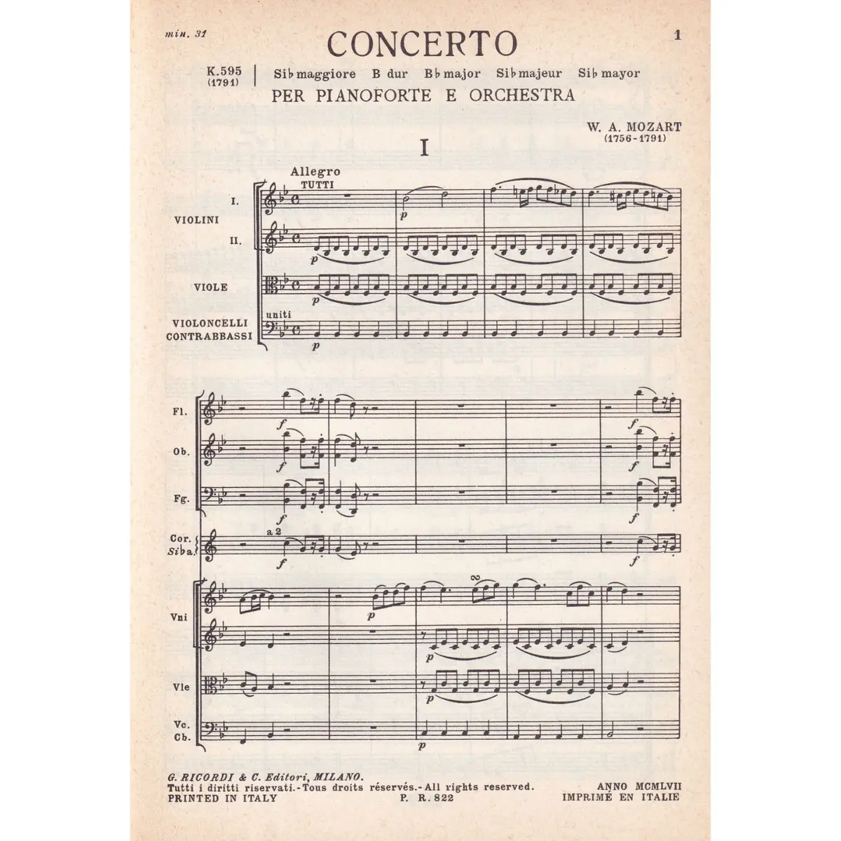 Concerto In Si B Mag.-K 595-Piano
