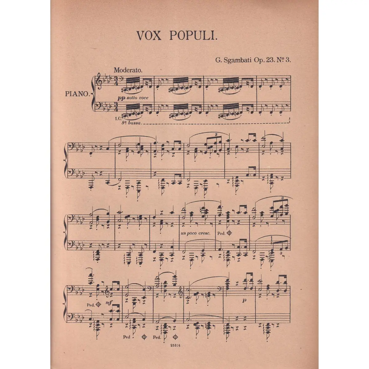 Vox Populi - Pieces Lyriques N.3 - Op.23  (Edição Antiga)