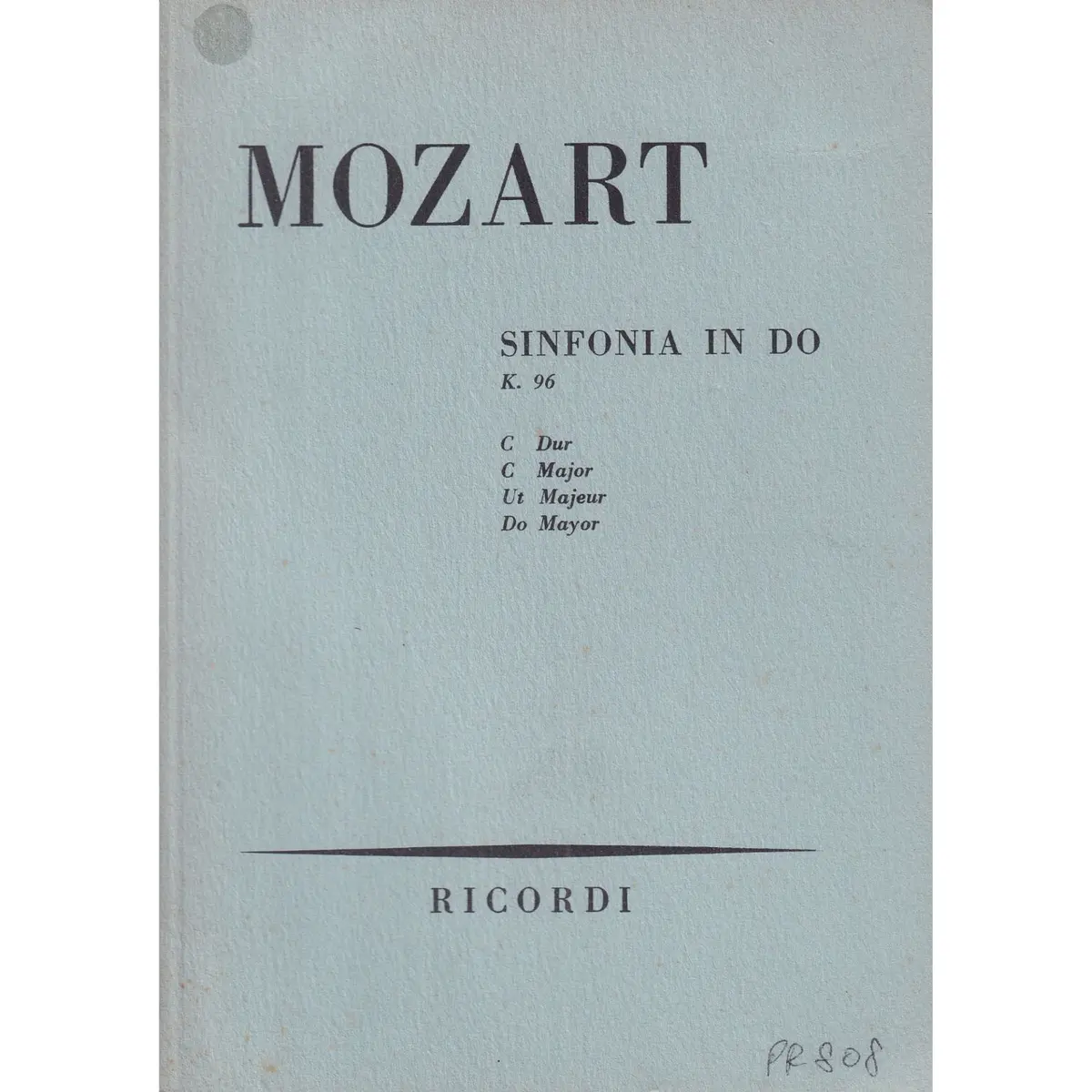 Sinfonia In Do - Kv 96  (partitura de bolso)