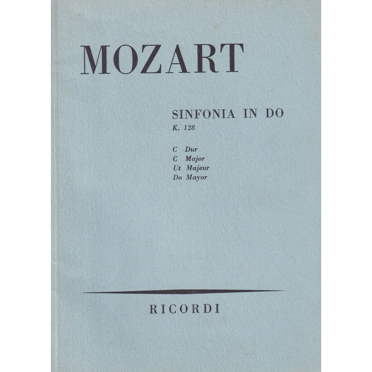 Sinfonia In Do - Kv 128  (partitura de bolso)