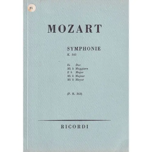 Symphonie Es Dur - Kv 543  (partitura de bolso)