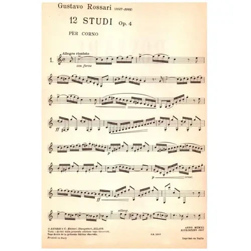 12 Studi Op. 4-Per Corno