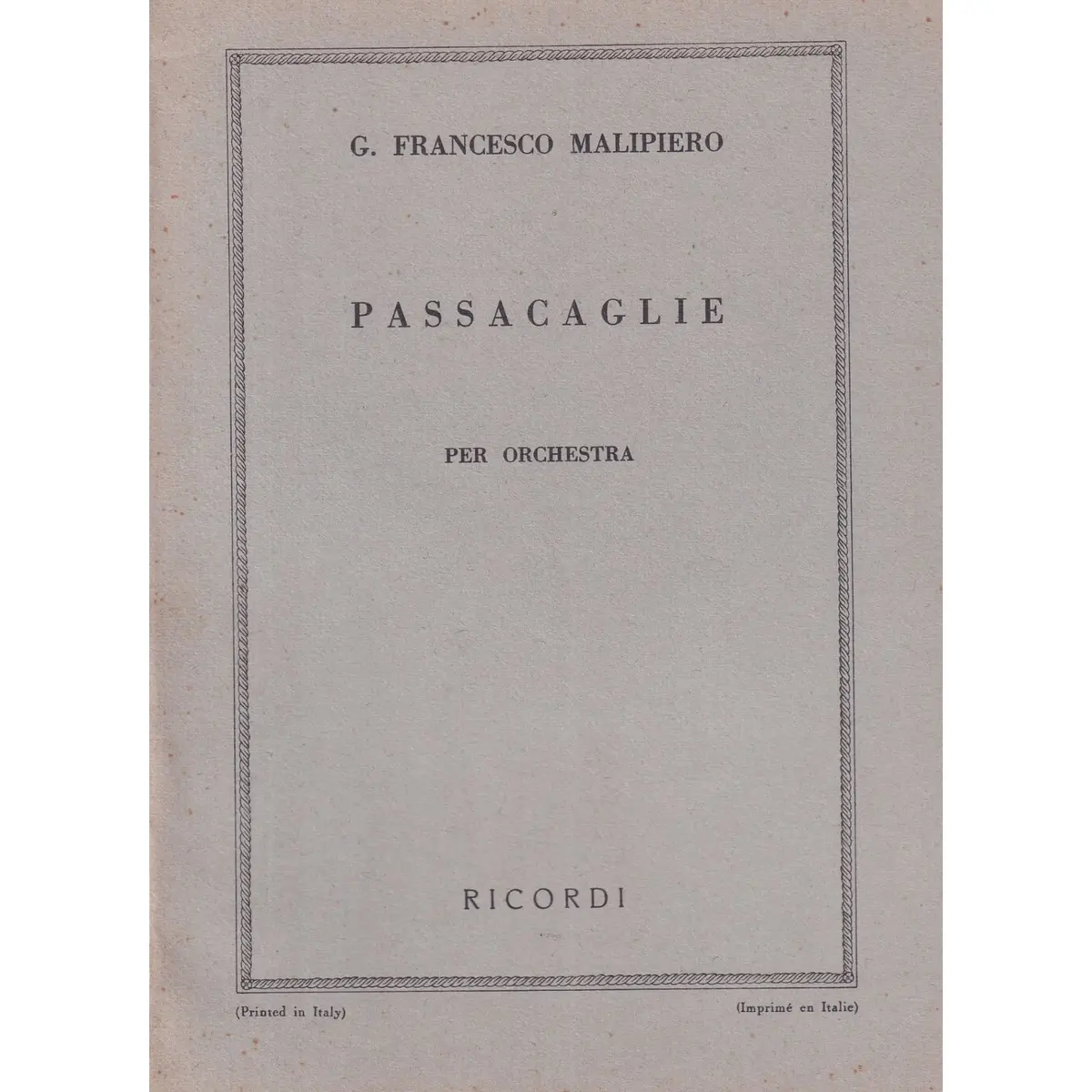 Passacaglie