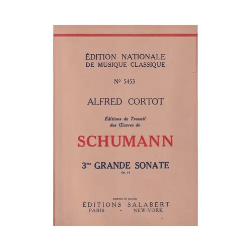 3 Me Grande Sonate - Op.14  (Rev. A. Cortot)