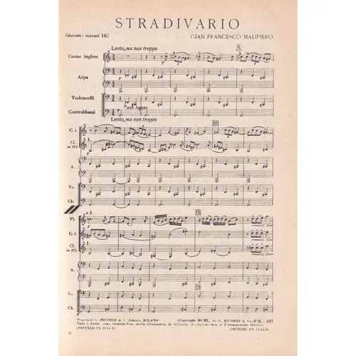 Stradivario  ( study score )