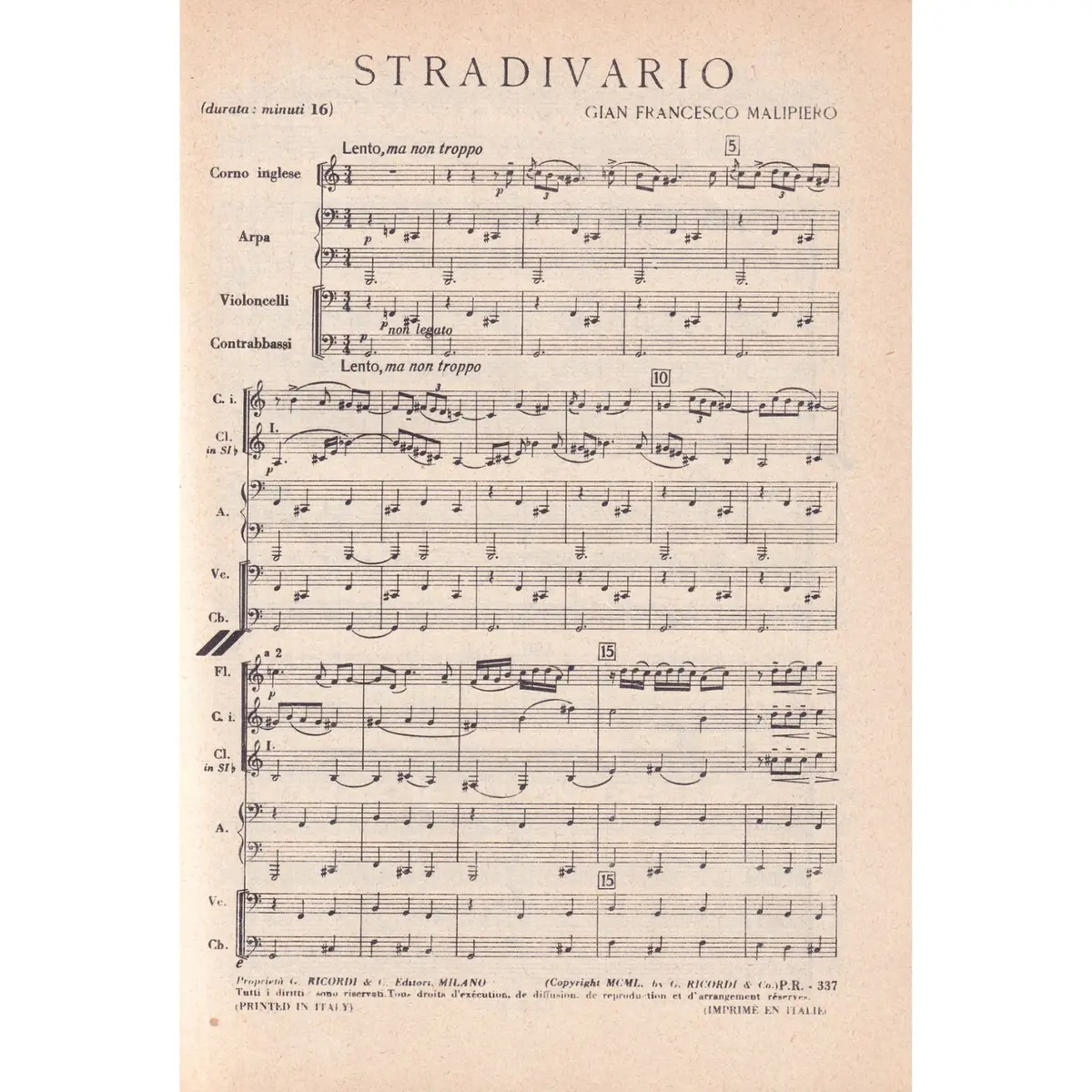 Stradivario  ( study score )