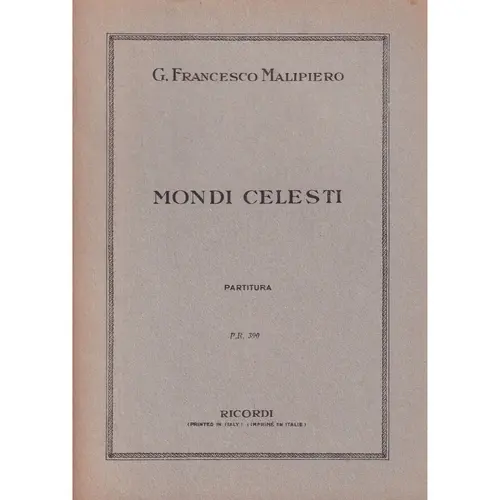 Mondi Celesti  ( study score )   (Edição Antiga)