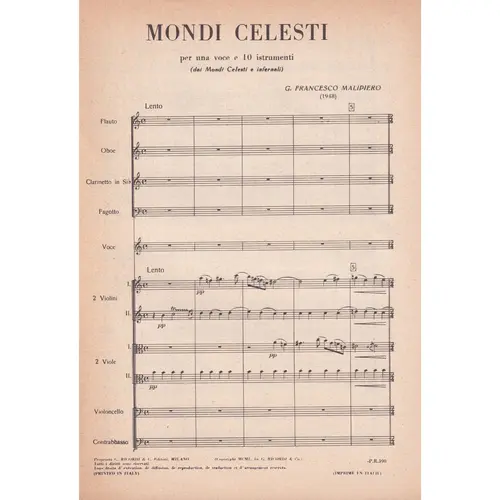 Mondi Celesti  ( study score )   (Edição Antiga)