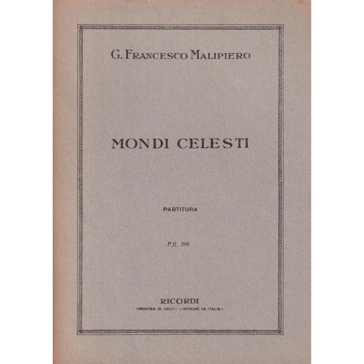 Mondi Celesti  ( study score )   (Edição Antiga)